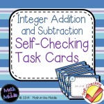 add and sub integers self check task cards pic1