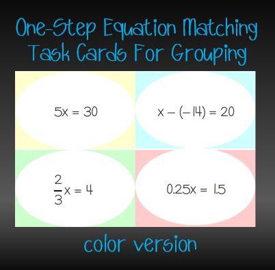 match task cards color