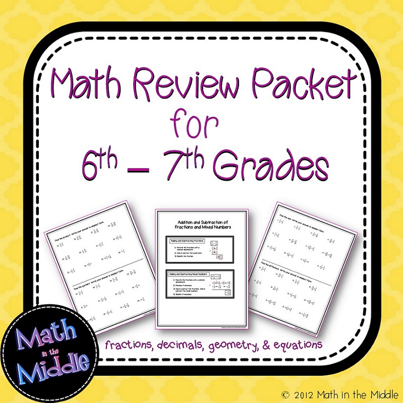 math review packet new cover