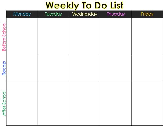 weekly to do